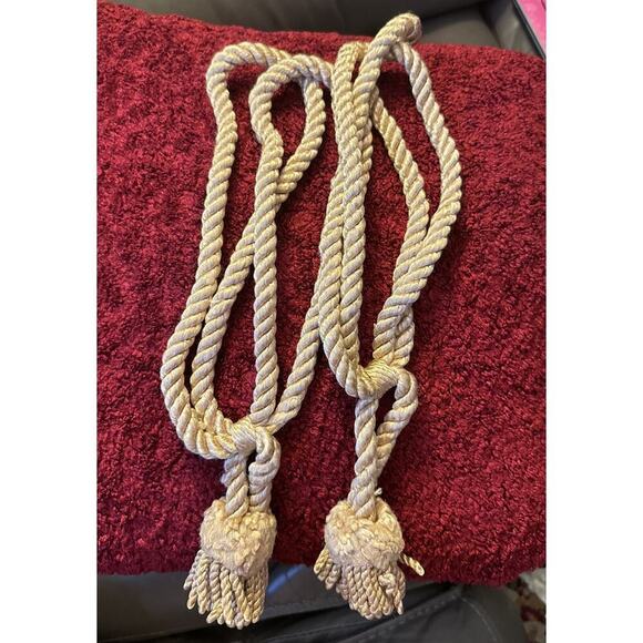 Lot Of 2 Golden‎ Drape Tiebacks - Picture 1 of 3